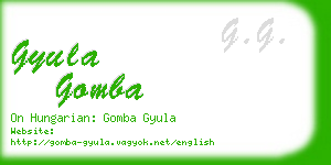 gyula gomba business card